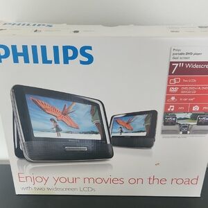 Philips Dual Screen Portable DVD Player - Black